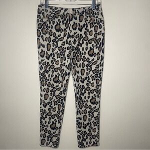 Chico's So Slimming Leopard Print Ankle Jeans 0.5 Animal Print Pants
